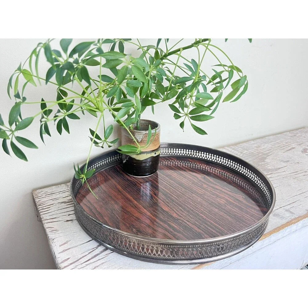 Vintage Sheffield Silver Co Formica Tray 10